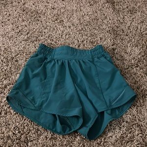 Sea green Lululemon shorts. Size 0.